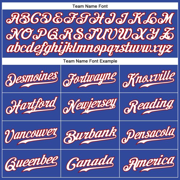 Custom Royal White Pinstripe White-Red Authentic Baseball Jersey - Image 4