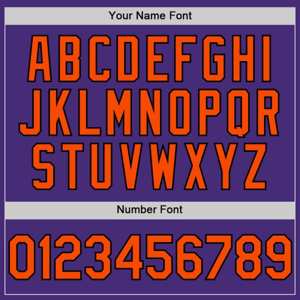 Custom Purple Orange-Black Authentic Sleeveless Baseball Jersey - Image 4