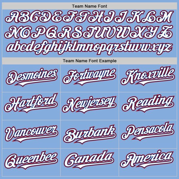 Custom Light Blue Royal-Red Authentic Sleeveless Baseball Jersey - Image 3