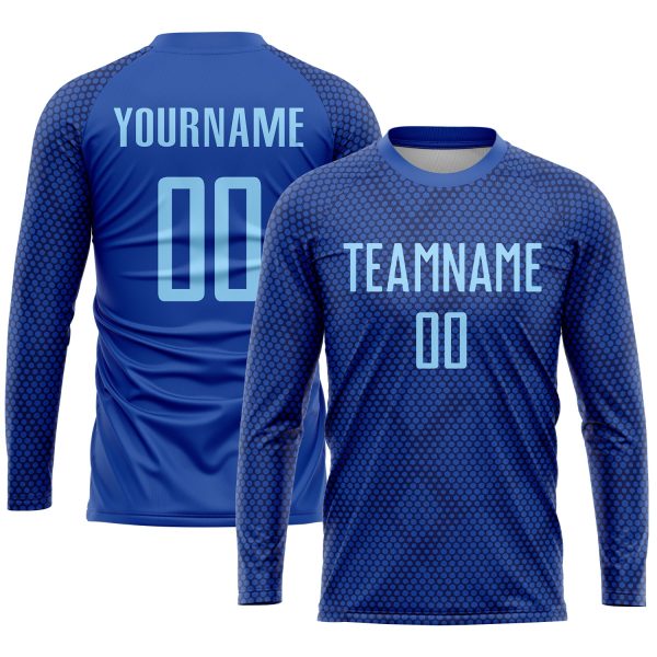 Custom Royal Light Blue Sublimation Soccer Uniform Jersey - Image 3