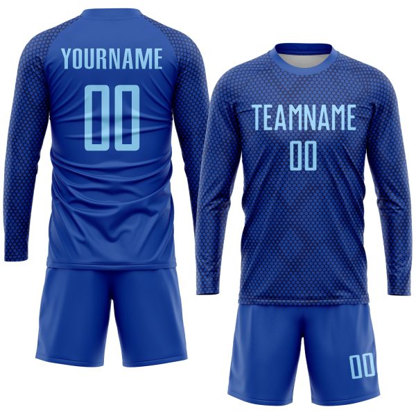 Custom Royal Light Blue Sublimation Soccer Uniform Jersey - Image 4
