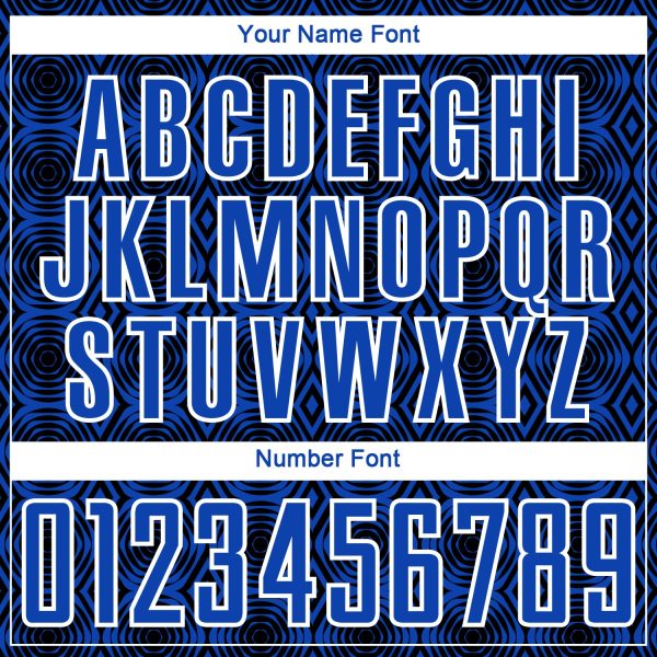 Custom Thunder Blue Black-White Geometric Shapes Sublimation Soccer Uniform Jersey - Image 6