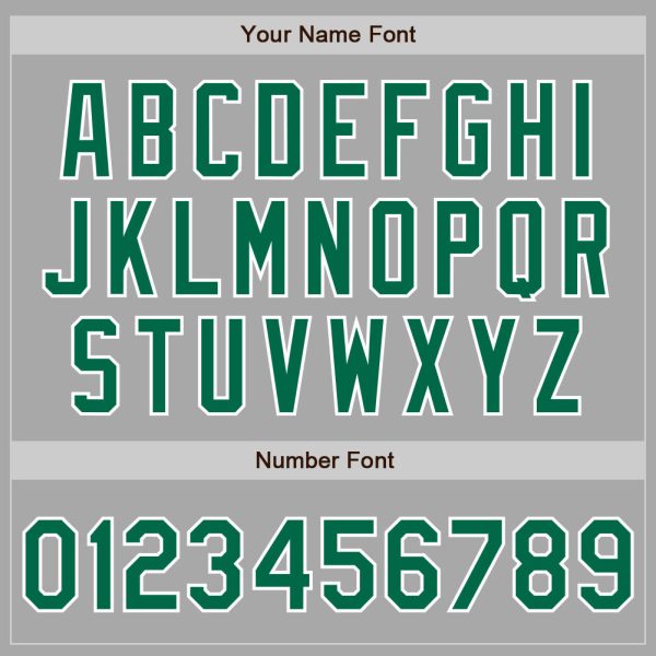 Custom Gray Kelly Green-White Two-Button Unisex Softball Jersey - Image 5