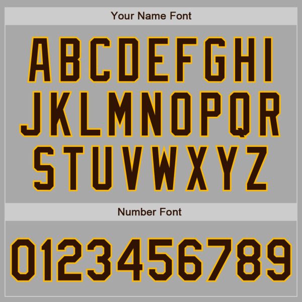 Custom Gray Brown-Gold Two-Button Unisex Softball Jersey - Image 5