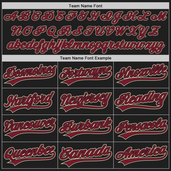 Custom Black Crimson-City Cream Two-Button Unisex Softball Jersey - Image 4