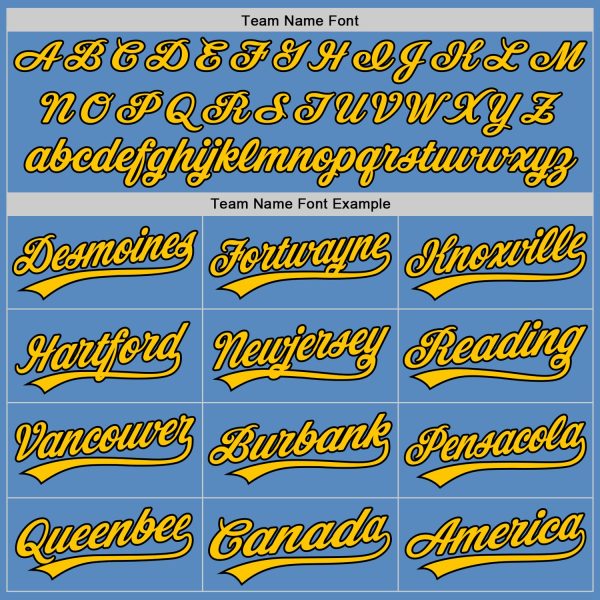 Custom Powder Blue Yellow-Black Two-Button Unisex Softball Jersey - Image 4