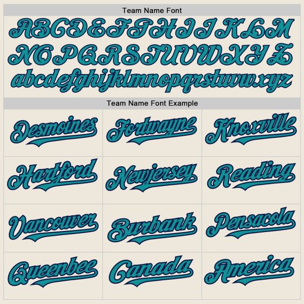 Custom Cream Navy Pinstripe Teal Two-Button Unisex Softball Jersey - Image 4