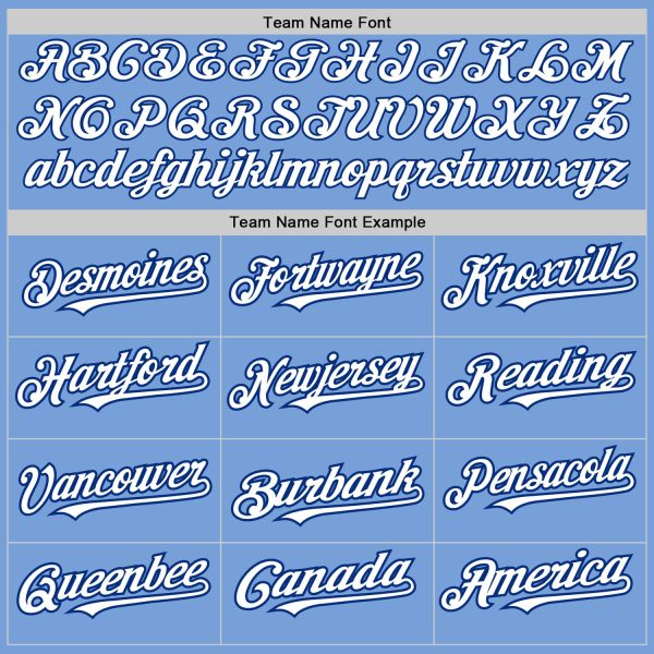 Custom Light Blue Royal Pinstripe White Two-Button Unisex Softball Jersey - Image 4