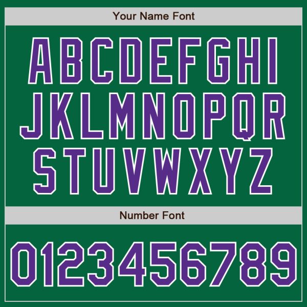 Custom Kelly Green Purple-Yellow Authentic Split Fashion Baseball Jersey - Image 5
