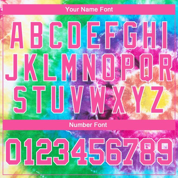 Custom Tie Dye Pink-White 3D Authentic Baseball Jersey - Image 5