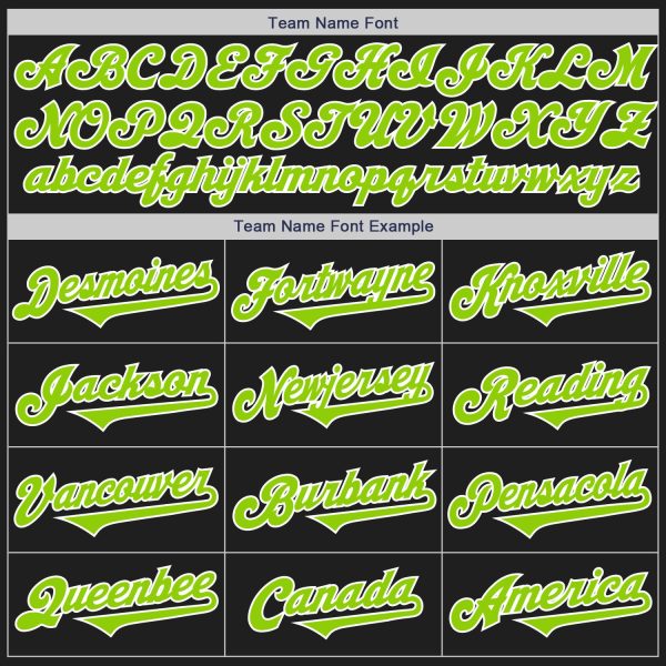 Custom Black Neon Green-White Authentic Two Tone Baseball Jersey - Image 4
