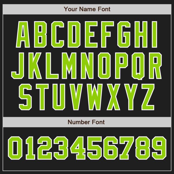 Custom Black Neon Green-White Authentic Two Tone Baseball Jersey - Image 5