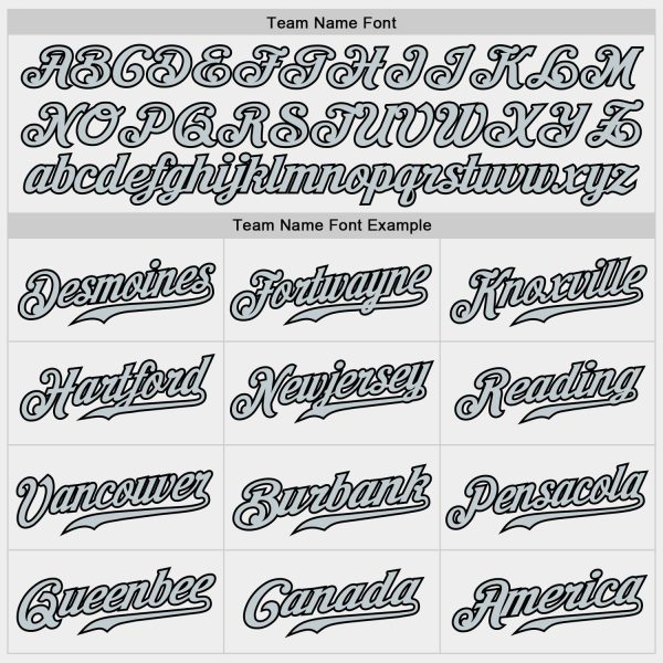 Custom White Silver-Black Authentic Baseball Jersey - Image 4