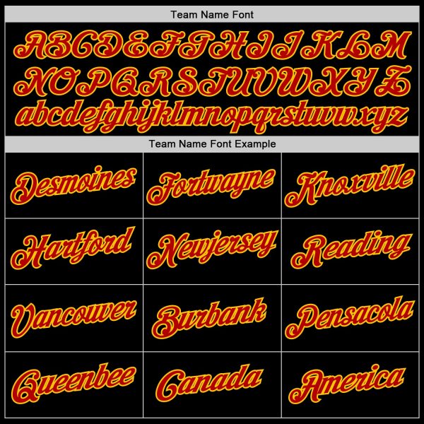 Custom Stitched Black Red-Gold Sports Pullover Sweatshirt Hoodie - Image 6