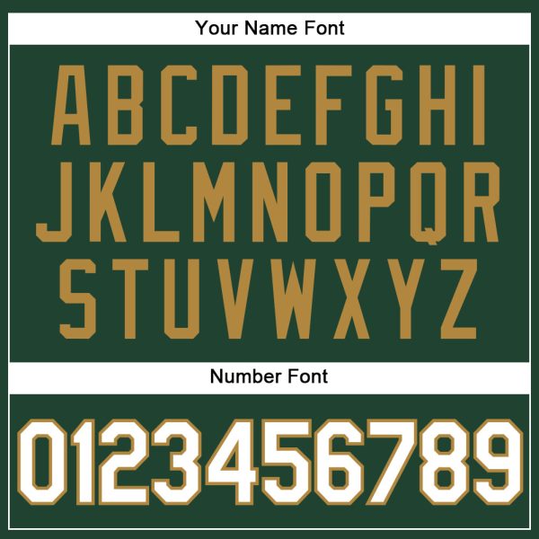 Custom Green White-Old Gold Authentic Baseball Jersey - Image 5