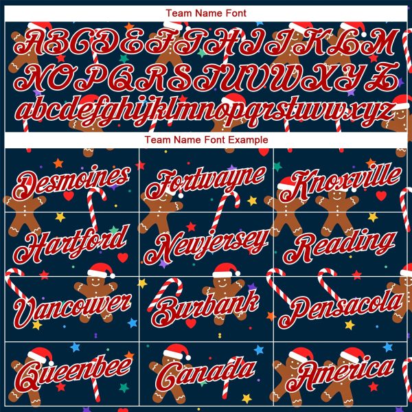 Custom Stitched Navy Red-White Christmas 3D Sports Pullover Sweatshirt Hoodie - Image 5