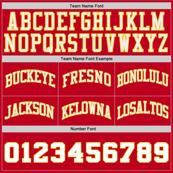 Custom Red White-Gold Authentic Throwback Basketball Shorts - Image 3