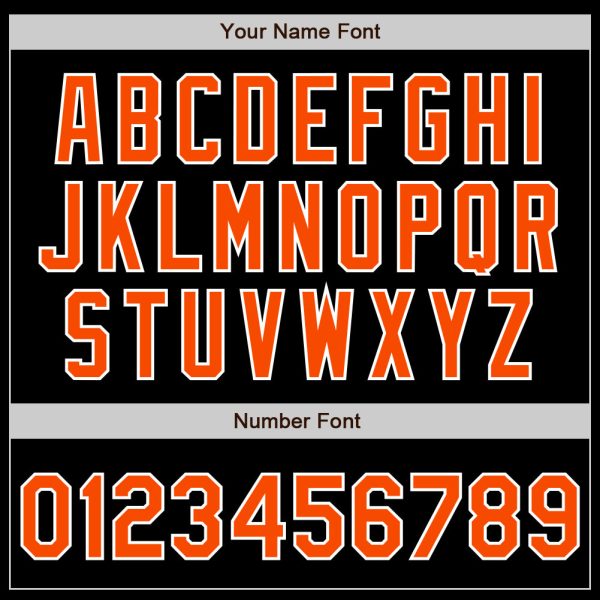 Custom Black Orange-Aqua Authentic Split Fashion Baseball Jersey - Image 4