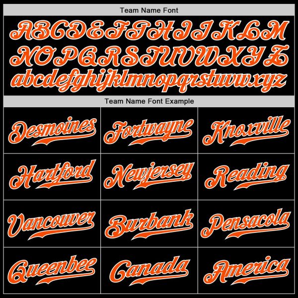 Custom Black Orange-Aqua Authentic Split Fashion Baseball Jersey - Image 5