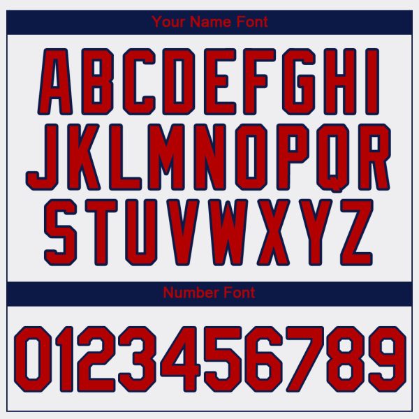 Custom White Red-Navy Authentic Baseball Jersey - Image 4