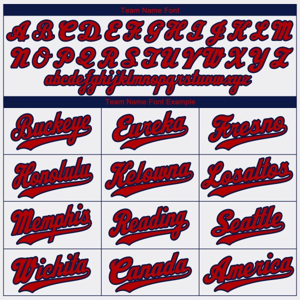 Custom White Red-Navy Authentic Baseball Jersey - Image 5